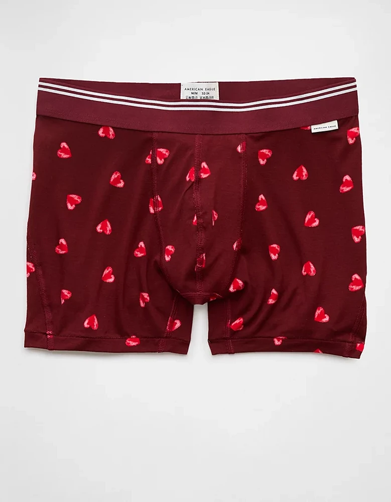 Caleçon boxeur ajusté ultradoux de 4,5 po cœurs peints Saint-Valentin pour hommes AEO