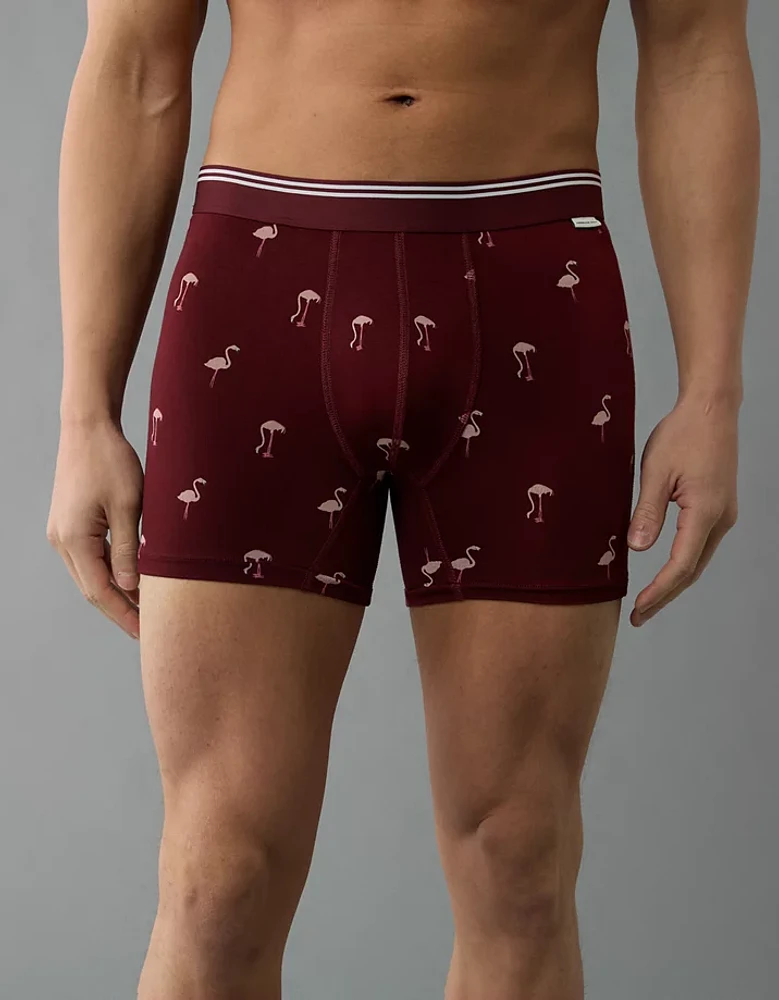 AEO Men's Flamingos 4.5" Ultra Soft Boxer Brief