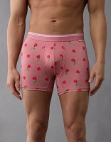 Caleçon boxeur ajusté ultradoux de 4,5 po roses Saint-Valentin pour hommes AEO