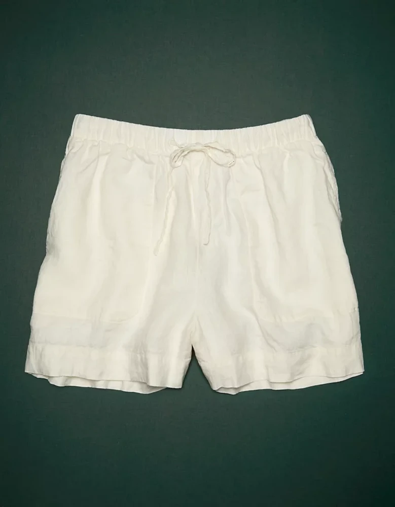 Short à ceinture élastique en lin haut de gamme AE77