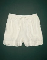 Short à ceinture élastique en lin haut de gamme AE77