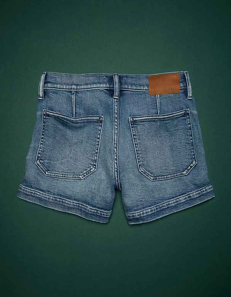 Short en denim à taille haute haut de gamme AE77