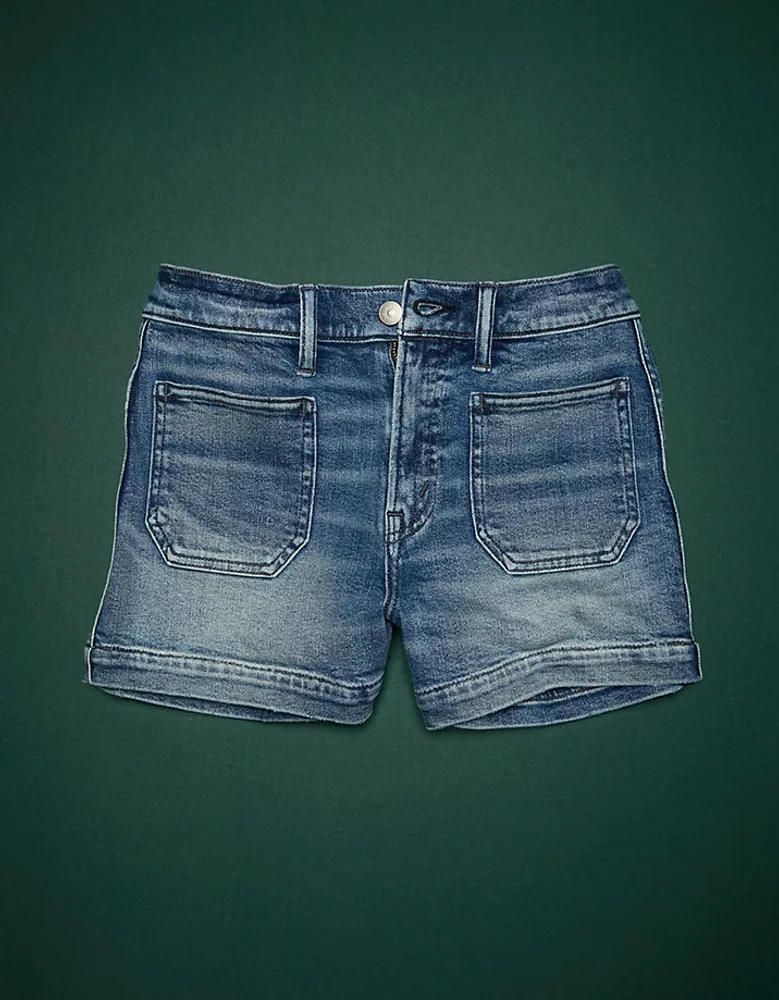 Short en denim à taille haute haut de gamme AE77