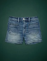 Short en denim à taille haute haut de gamme AE77