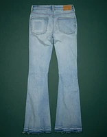 Jean à jambe évasée taille haute haut de gamme AE77