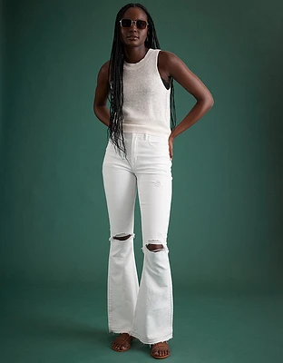 Jean à jambe évasée taille haute haut de gamme AE77