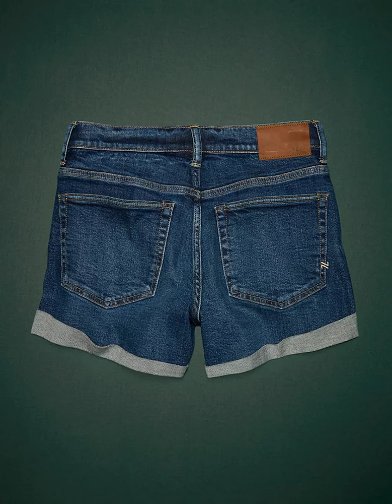 AE77 Premium High-Waisted Cut-Off Denim Short