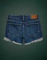 AE77 Premium High-Waisted Cut-Off Denim Short