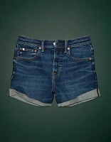 AE77 Premium High-Waisted Cut-Off Denim Short