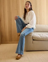 Jean à jambe évasée taille haute haut de gamme AE77