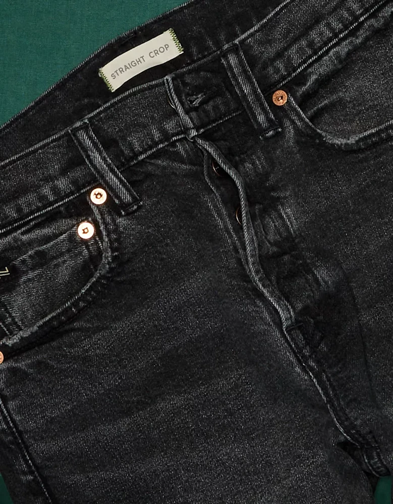 AE77 Premium Straight Crop Jean