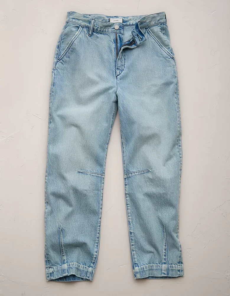 AE77 Premium Pleated Barrel Jean