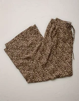 Pantalon à motif léopard en soie haut de gamme AE77