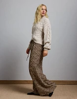 AE77 Premium Silk Leopard Pant