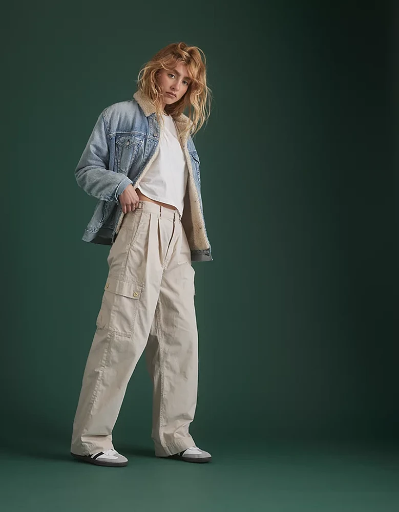 Pantalon cargo plissé haut de gamme AE77