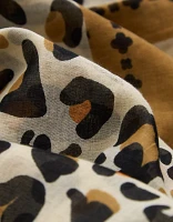 Maison Lecomte Large Léo Camel Pareo Scarf