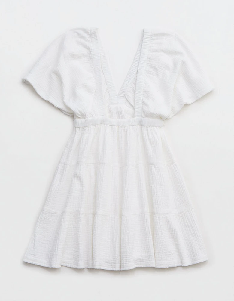 Aerie Pool-To-Party Flutter Sleeve Dress