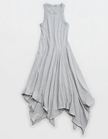 Aerie Tank Asymmetric Midi Dress