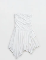 Aerie Strapless Handkerchief Mini Dress