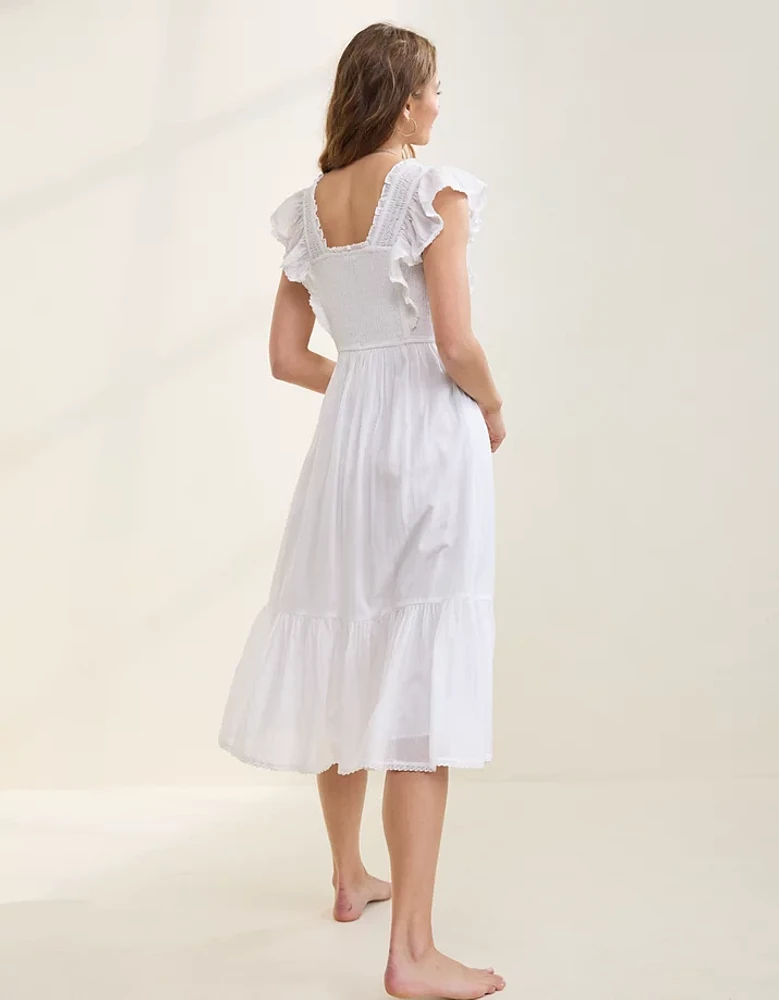 Aerie Ruffle Maxi Dress