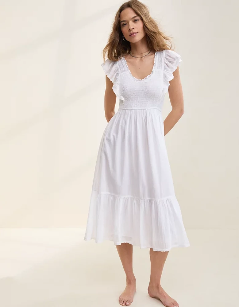 Aerie Ruffle Maxi Dress