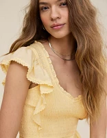 Aerie Ruffle Maxi Dress