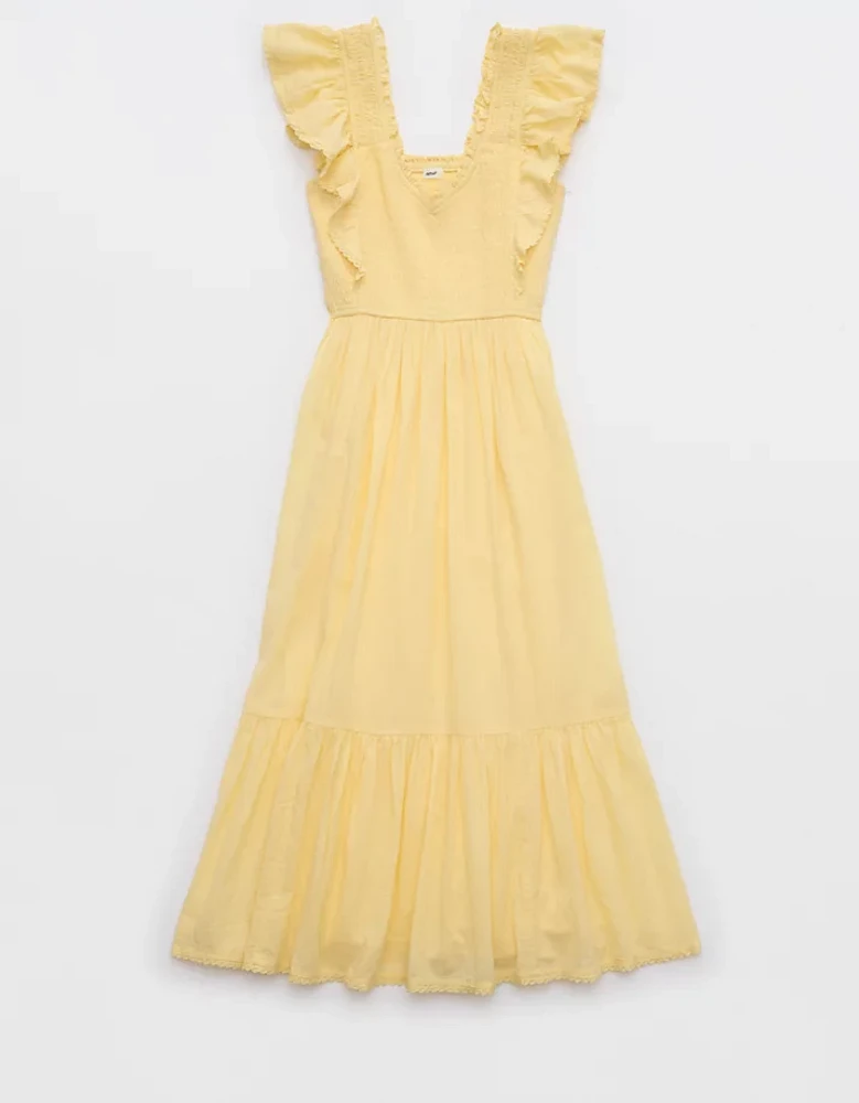 Aerie Ruffle Maxi Dress