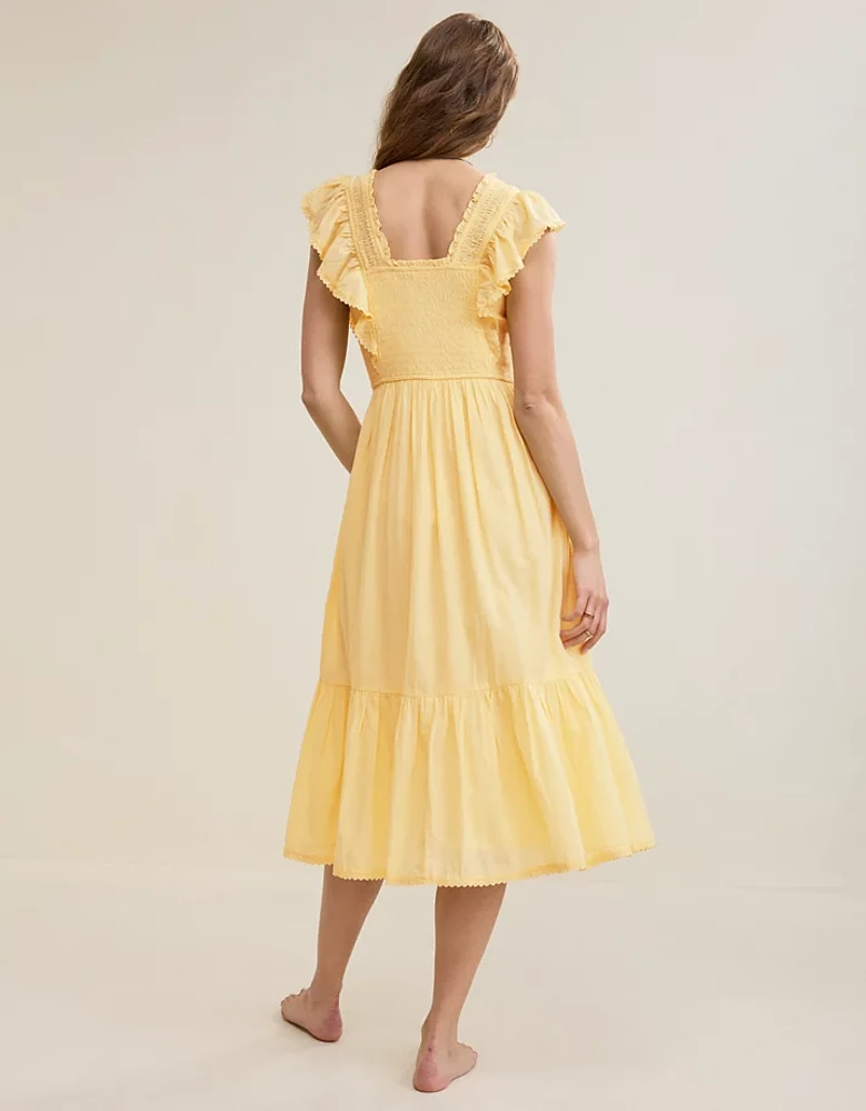 Aerie Ruffle Maxi Dress