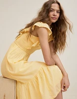 Aerie Ruffle Maxi Dress