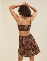 Aerie Smocked Cut Out Mini Dress