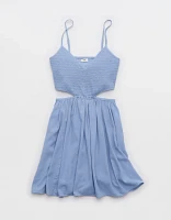 Aerie Smocked Cut Out Mini Dress
