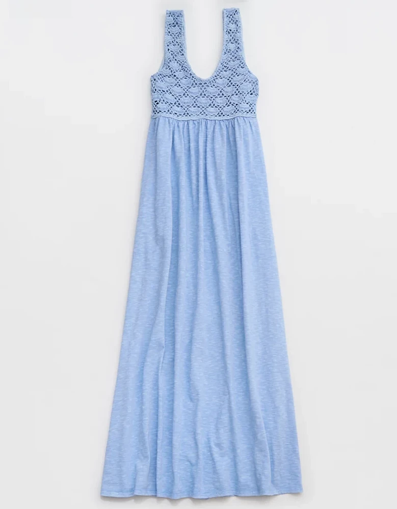 Aerie Crochet Maxi Dress