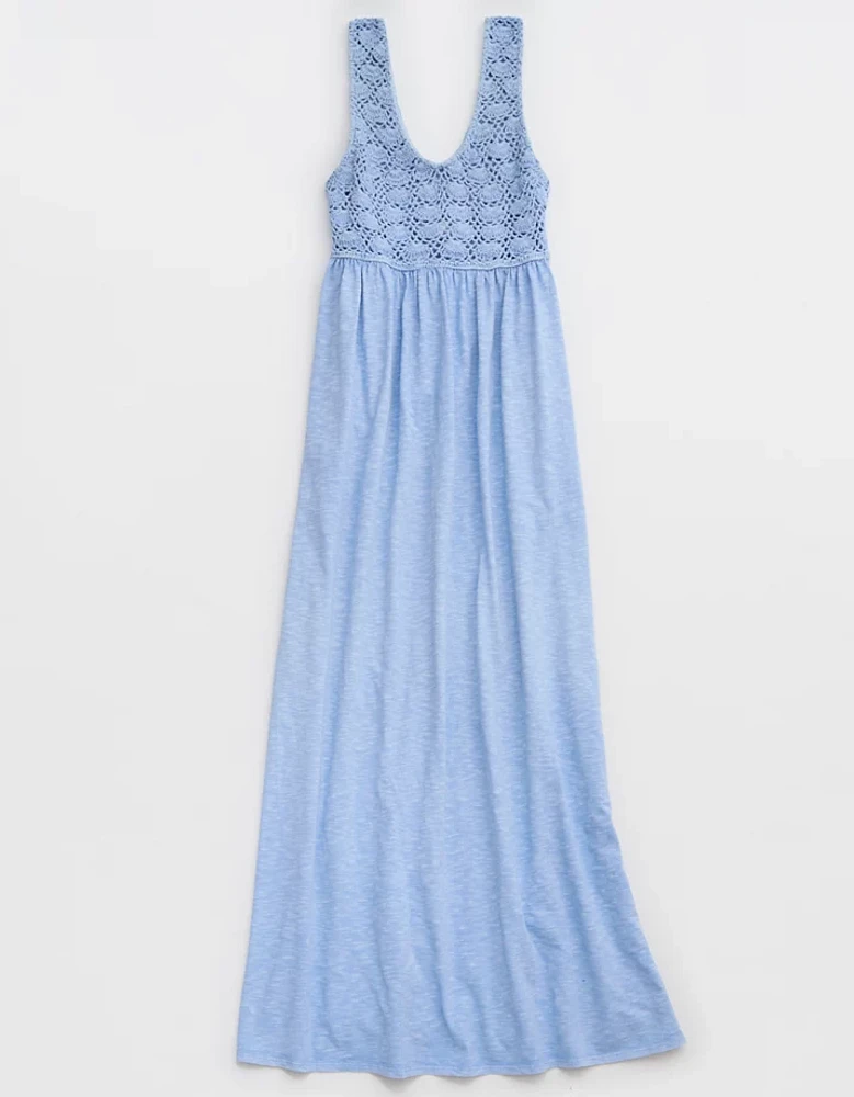Aerie Crochet Maxi Dress