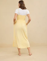 Aerie At The Barre Square Neck Midi Dress