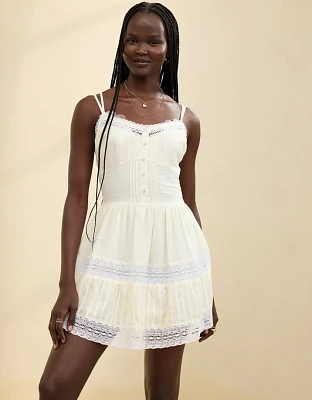 Aerie Button Up Mini Dress