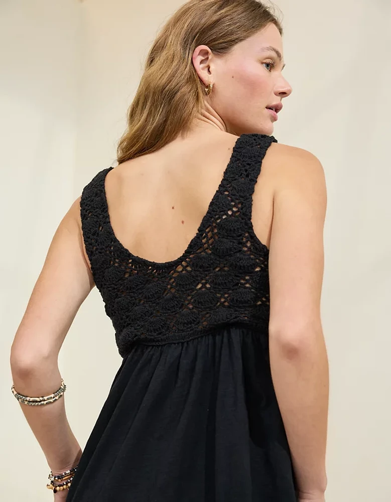 Aerie Crochet Maxi Dress