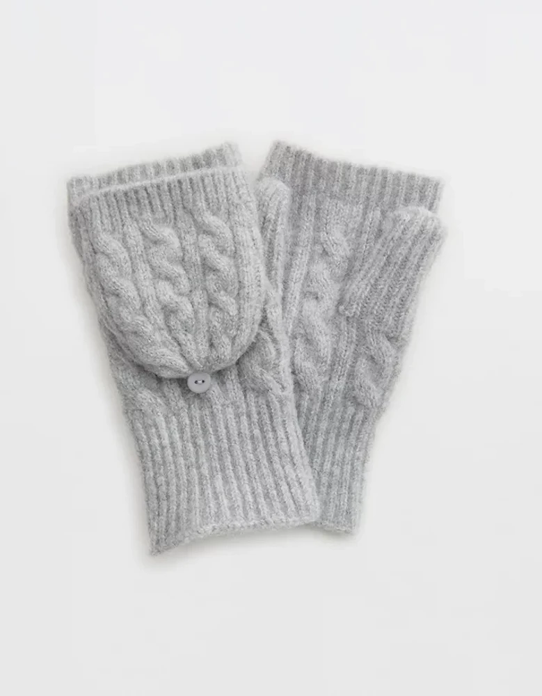 Aerie Cable Fingerless Mittens