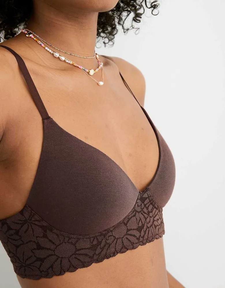 Superchill Wireless Lightly Lined Lace Trim Bra