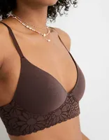 Superchill Wireless Lightly Lined Lace Trim Bra