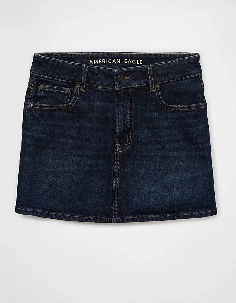 AE Stretch High-Waisted Perfect Denim Mini Skirt