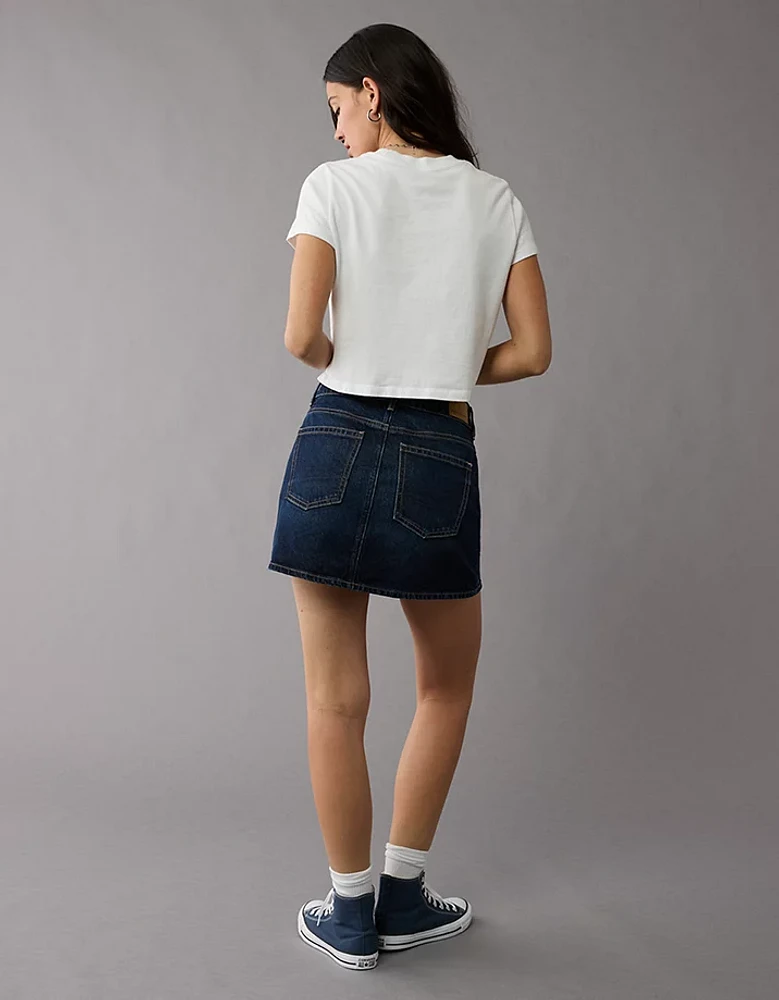 AE Stretch High-Waisted Perfect Denim Mini Skirt