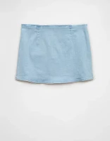 AE It Knit Low-Rise Denim Micro Mini Skort