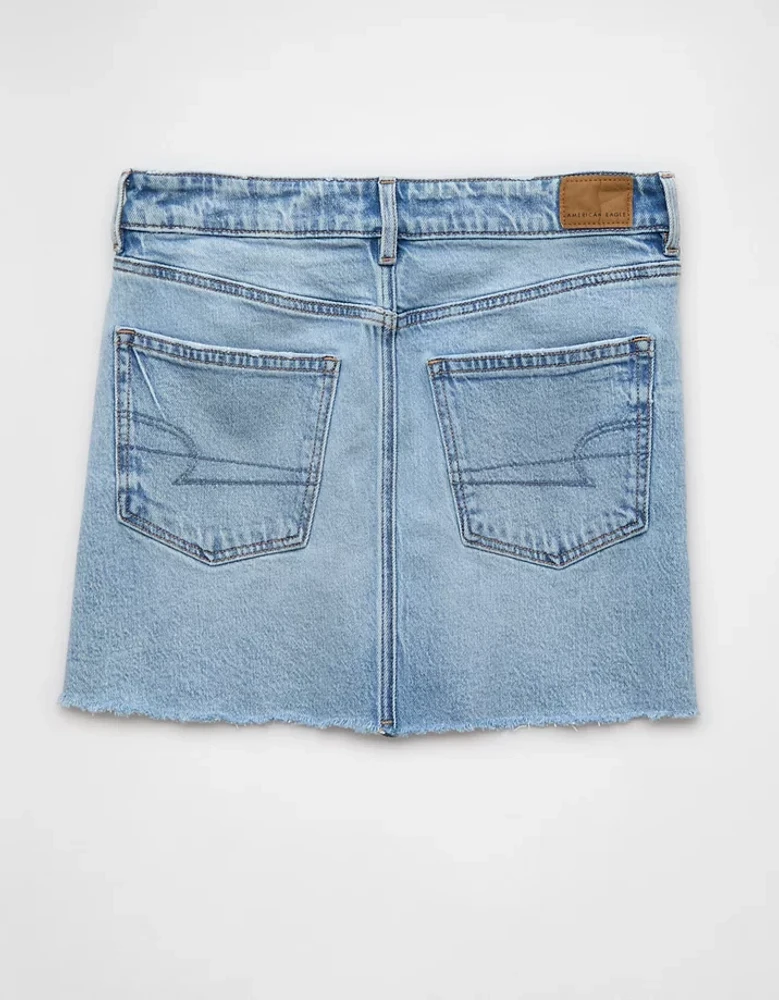 Minijupe en denim parfaite à taille haute extensible AE