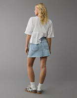 Minijupe en denim parfaite à taille haute extensible AE