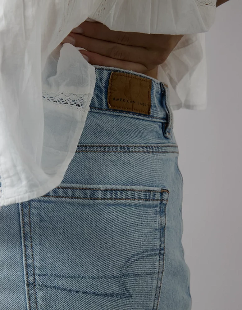 Minijupe en denim parfaite à taille haute extensible AE
