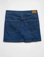 Minijupe en denim à taille croisée extensible AE