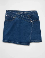 Minijupe en denim à taille croisée extensible AE