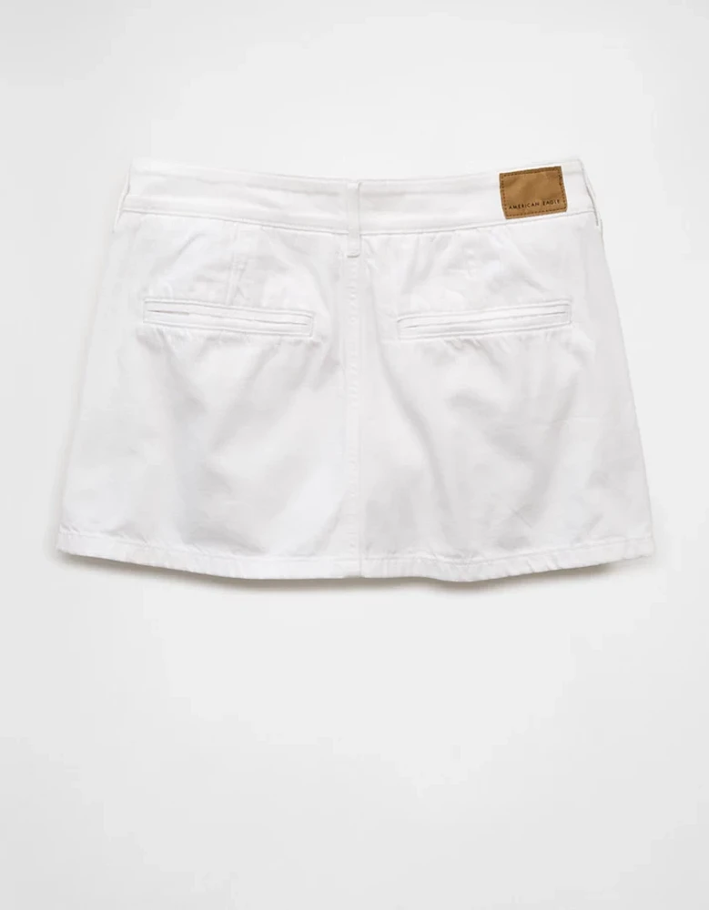 Microjupe-short de style pantalon en denim à taille basse AE
