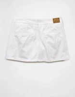 Microjupe-short de style pantalon en denim à taille basse AE