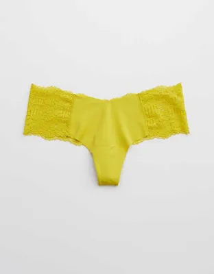 Aerie No Show Fa La Lace Thong Underwear